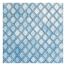 50 Most Por Mosaic Tile For 2019 Houzz Arabesque Narrow Lantern Tiles Glossy Sky Blue 11 X9 75