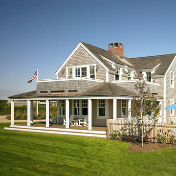 Surfside - Shingle Exterior & Porch - Custom Home - Nantucket, MA