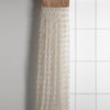 Chici Ivory Petal With Natural Jute Header Window Curtain, 18"x96"