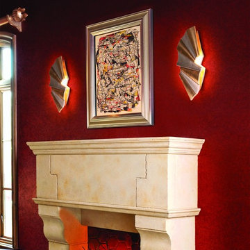 Taffeta 1-Light LED Wall Sconce in Gold Leaf and Modern Silver Leaf Finishes