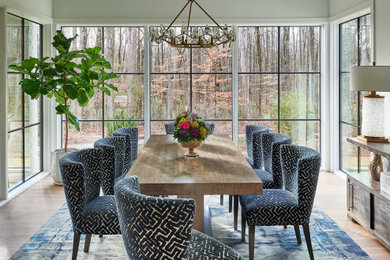 Farmhouse dining room photo in Charlotte