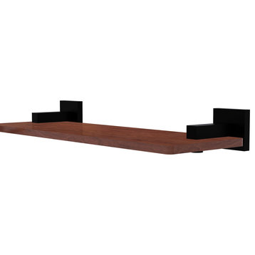 Montero 16" Solid Wood Shelf, Matte Black