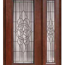 Prehung House Sidelight Door 80 Fiberglass Brazos Full Lite Glass - Front Doors