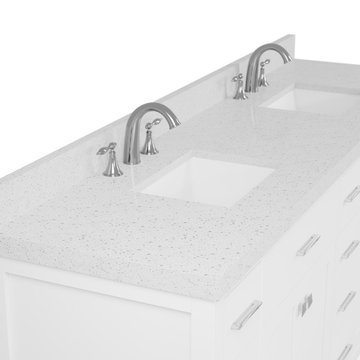 Caroline Parkway 78'' White Bathroom Vanity