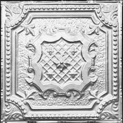 2421 Tin Ceiling Tile - Classic Elizabethan Shield - Ceiling Tile