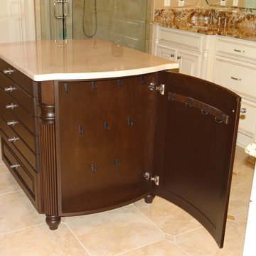 Jewelry Storage Island in Master Bath