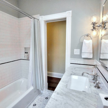 Classic Black and White Capitol Hill Bathroom