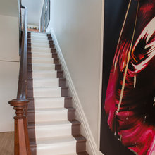 brown and white stairs