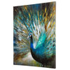 Peacock Prowess Art Painted On Canvas