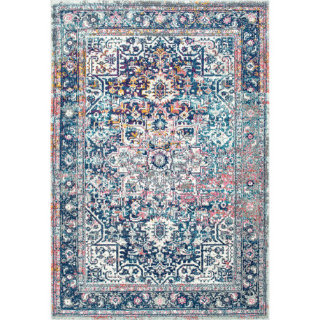 Nuloom Persian Vintage Raylene Area Rug, Blue 8'x10'