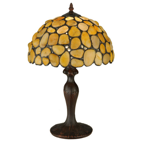 19.5" H Agata Yellow Table Lamp