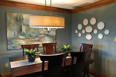 Inspiration for a transitional dining room remodel in Indianapolis