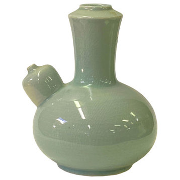 Chinese Porcelain Light Celadon Crackle Underlay Jug Plain Vase Hws3264