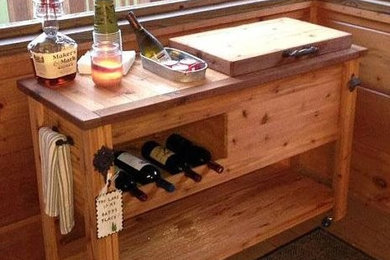 Rustic Outdoor Wooden Cooler Wine Bar