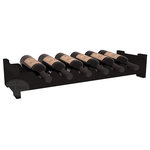 Wine Racks America - 6-Bottle Mini Scalloped Wine Rack, Redwood, Black Stain - Decorative 6 bottle rack with pressure-fit joints for stacking multiple units. This rack requires no hardware for assembly and is ready to use as soon as it arrives. Makes the perfect gift for any occasion. Stores wine on any flat surface.