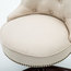 Desk Chair Adjustable Height Swivel Tilt, Nailhead Trim With Wheels, Beige