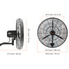 VEVOR Industrial Wall Mount Fan Oscillating Metal Fan 3 Speed, 24" Waterproof