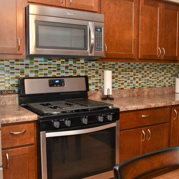 Knox, IN. BaileyTown USA Maple Espresso, Drastic Before and After Kitchen