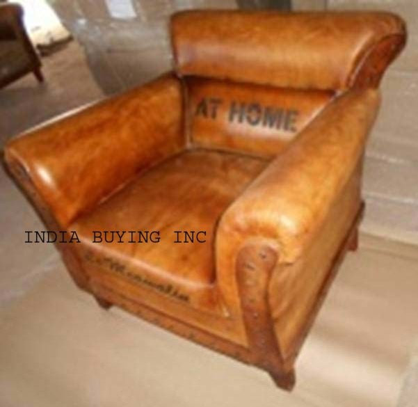 Industrial leather and canvas furniture from India buying inc