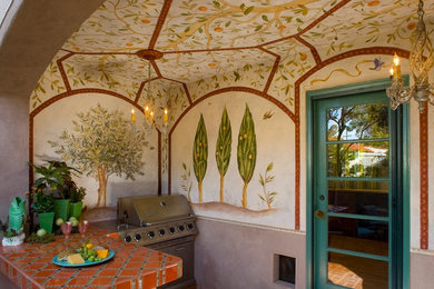 Inspiration for a mediterranean home design remodel in San Diego