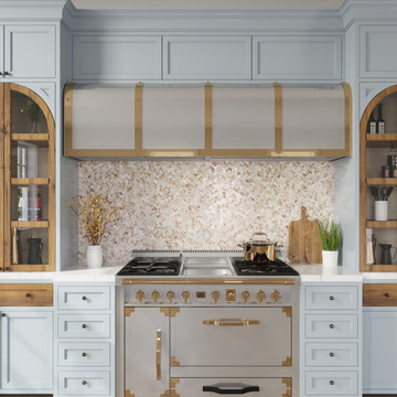 Seashell Dreams Herringbone Mosaic Tile