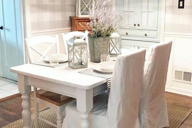 Cottage chic dining room photo in Seattle