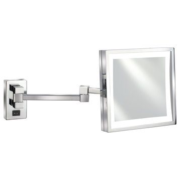 Afina  5X Magnifying Mirrors. Wall Mountm 8"x8" Square
