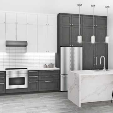 Contemporary Retreat Kitchen Conceptual Rendering