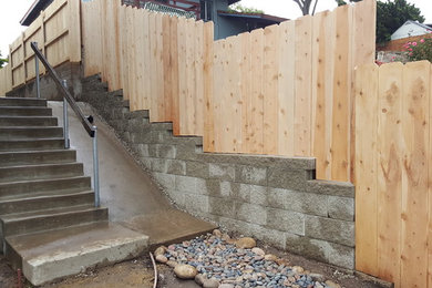 RETAINING WALL AND FENCE