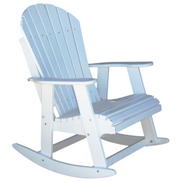 Phat Tommy Outdoor Rocking Chair - Front Porch Rocker - Poly Furniture, White
