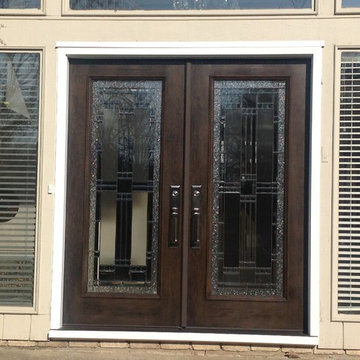 Fiberglass Beveled French Glass Entry Doors Pepper Pike Ohio