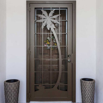Palm Tree Iron Security Door