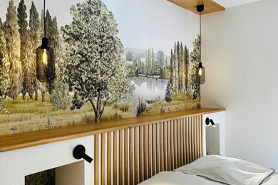 Design ideas for a contemporary bedroom in Dijon.