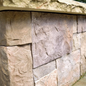 Natural Sandstone Patio in Wooded Rocky River Area