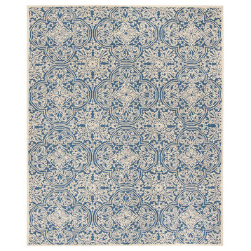 Safavieh Trace Collection TRC101 Rug, Blue/Ivory, 8' X 10'