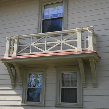 Copper roof with custom railing