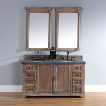 60 Inch Providence Driftwood Grey Double Sink Vanity