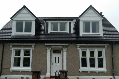 Windows, Fascia, Soffit, Gutter and cladding in White