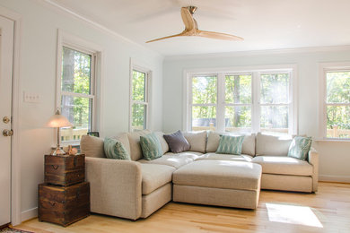 Sunroom - mid-sized transitional light wood floor sunroom idea in Richmond with a standard ceiling