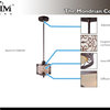 Maxim 91150 Mondrian 7.5"W Pendant - Umber Bronze / Wheat Fabric Shade