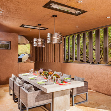North Scottsdale Contemporary | Outdoor Dinning Room and BBQ