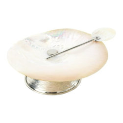 Natural Mother of Pearl Server w/ Spoon - Dinnerware