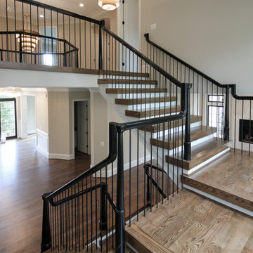 Project #89 | Contemporary Staircase with Rotunda Balcony