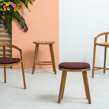 MANUTTI Garden Furniture 2020 - Solid Chaid & Stool Collection