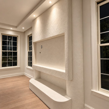 Minimalistic Plaster curved staircase - Saulty Dr, Sterling