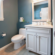 Glass Shelving Over Toilet
