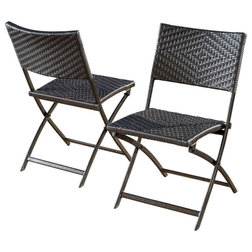 Tropical Outdoor Folding Chairs by GDFStudio