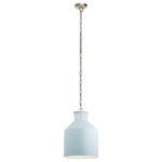 Kichler - Pendant 3-Light, Light Blue - Vintage milk cans in a creamy blue-white hue provide the inspiration for this Montauk 3 light pendant's simple style. Hang as a statement piece over a table or use several for added farmhouse flair: the distinctive cool blue works beautifully with subdued decorating color palettes.