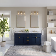 Harper 72 Freestanding Double Bathroom Vanity with Carrara Marble Top –  KitchenBathCollection