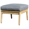 Contemporary Ottoman, Indoor/Outdoor Design With Weathered Resistant Olefin Seat